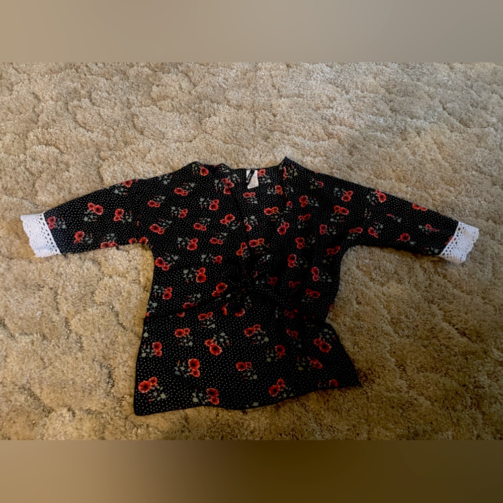 Girls Floral Cardigan
